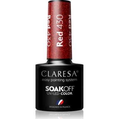 Claresa SoakOff UV/LED Color Rainbow Explosion lakier hybrydowy do paznokci odcień Red 430 5 g