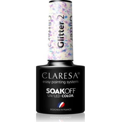 Claresa SoakOff UV/LED Color Glitter lakier hybrydowy do paznokci odcień 2 5 g