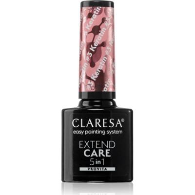 Claresa Extend Care 5 in 1 Keratin baza do paznokci hybrydowych o działaniu odżywczym odcień #3 5 g