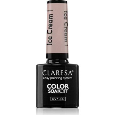 Claresa SoakOff UV/LED Color Ice Cream lakier hybrydowy do paznokci odcień 1 5 g