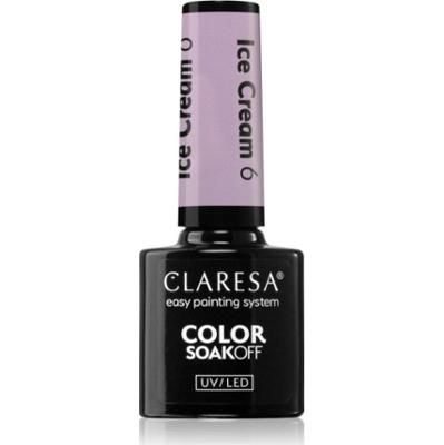 Claresa SoakOff UV/LED Color Ice Cream lakier hybrydowy do paznokci odcień 6 5 g