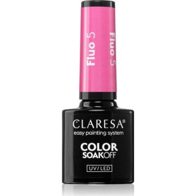 Claresa SoakOff UV/LED Color Fluo lakier hybrydowy do paznokci odcień 5 5 g