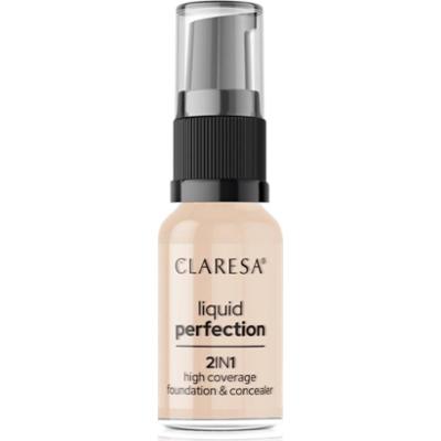 Claresa Liquid Perfection 2in1 podkład mocno kryjący odcień 102 Warm Medium 18 g