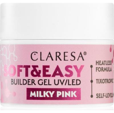 Claresa Soft&Easy Builder Gel żel podkładowy do paznokci odcień Milky Pink 12 g