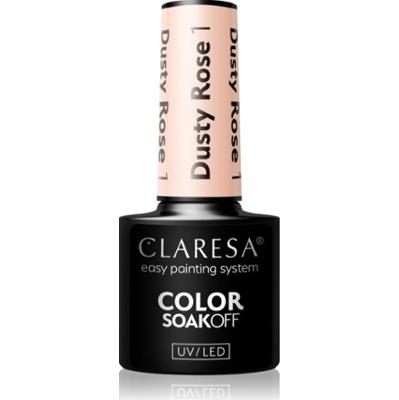 Claresa SoakOff UV/LED Color Dusty Rose lakier hybrydowy do paznokci odcień 1 5 g