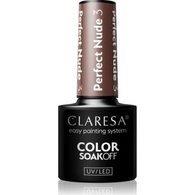 Claresa SoakOff UV/LED Color Perfect Nude lakier hybrydowy do paznokci odcień 3 5 g