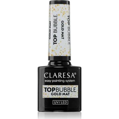 Claresa UV/LED Top Bubble top na lakier hybrydowy matowy odcień Gold 5 g