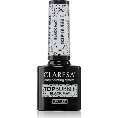 Claresa UV/LED Top Bubble top na lakier hybrydowy matowy odcień Black Mat 5 g