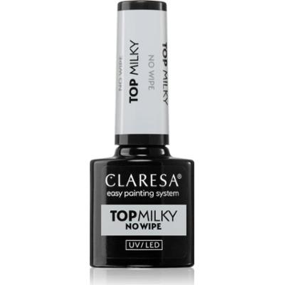 Claresa UV/LED Top Milky No Wipe top na lakier hybrydowy 5 g