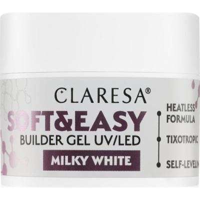 Claresa Soft&Easy Builder Gel żel podkładowy do paznokci odcień Milky White 12 g