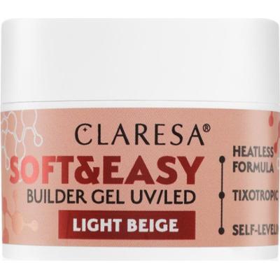 Claresa Soft&Easy Builder Gel żel podkładowy do paznokci odcień Light Beige 12 g