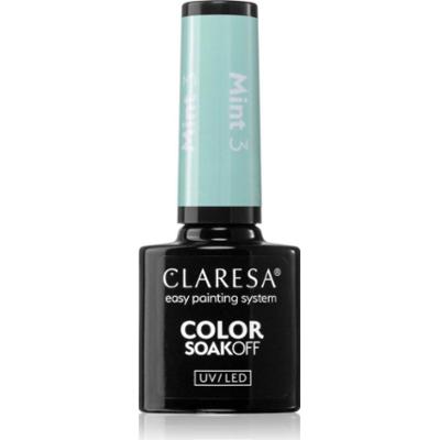 Claresa SoakOff UV/LED Color Mint lakier hybrydowy do paznokci odcień 3 5 g