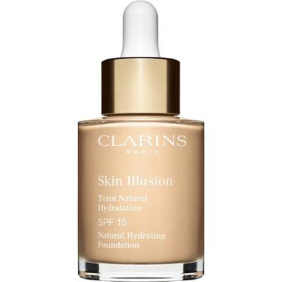 Clarins Skin Illusion Natural Hydrating Foundation rozświetlający podkład nawilżający SPF 15 odcień 101W Linen 30 ml