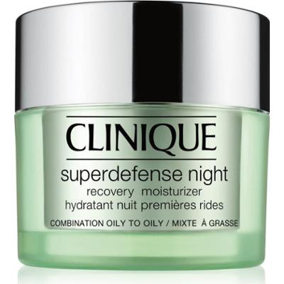 Clinique Superdefense™ Night Recovery Moisturizer nawilżający krem przeciwzmarszczkowy na noc do skóry tłustej i mieszanej 50 ml