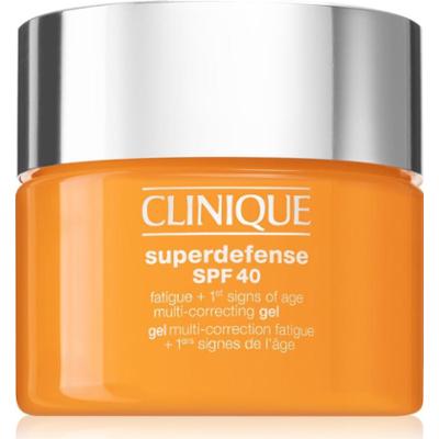 Clinique Superdefense™ SPF 40 Fatigue + 1st Signs of Age Multi Correcting Gel żel nawilżający przeciw pierwszym oznakom starzenia skóry SPF 40 30 ml