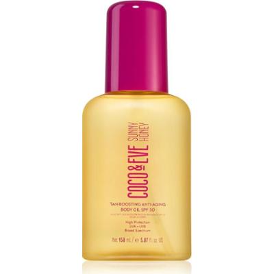 Coco & Eve Sunny Honey Tan Boosting Anti-Aging Body Oil SPF 30 olejek ochronny przyspieszający opalanie przeciw starzeniu skóry SPF 30 150 ml