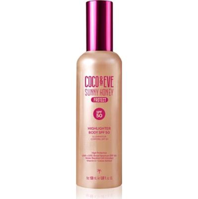 Coco & Eve Sunny Honey Highlighter Body SPF50 serum ochronne z efektem rozświetlającym SPF 50 150 ml