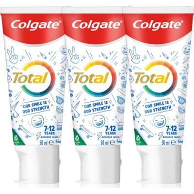 Colgate Total Junior Active Prevention Mild Mint pasta do dokładnego czyszczenia zębów i jamy ustnej dla dzieci 3x50 ml