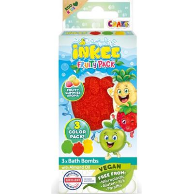Craze INKEE Fruity Pack kule do kąpieli dla dzieci 3x15 g