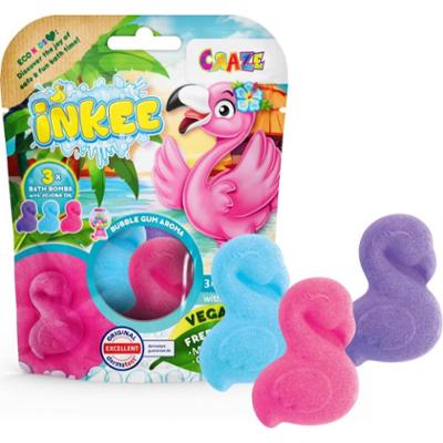 Craze INKEE Flamingo kule do kąpieli dla dzieci 3x55 g