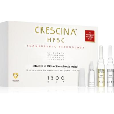 Crescina Transdermic 1300 Re-Growth and Anti-Hair Loss pielęgnacja wspierająca porost włosów i zapobiegająca ich wypadaniu dla mężczyzn 20x3,5 ml