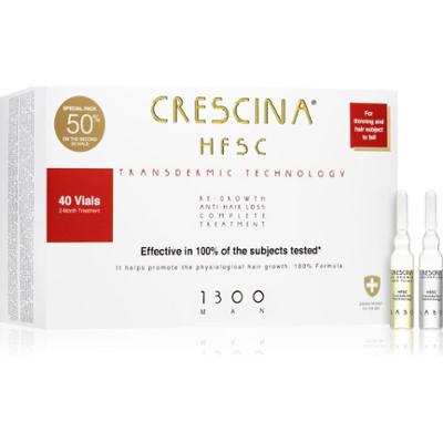 Crescina Transdermic 1300 Re-Growth and Anti-Hair Loss pielęgnacja wspierająca porost włosów i zapobiegająca ich wypadaniu dla mężczyzn 40x3,5 ml