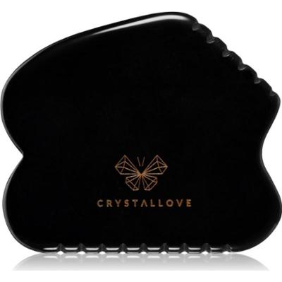 Crystallove Black Obsidian Contour Gua Sha akcesoria do masażu 1 szt.
