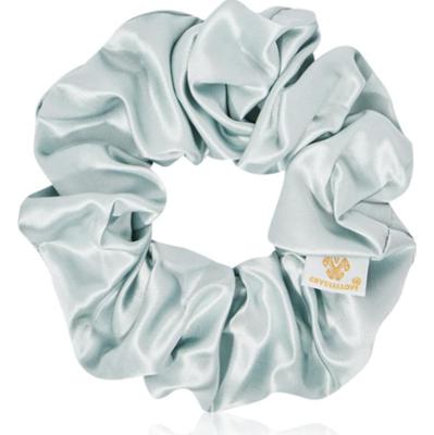 Crystallove Mulberry Silk Scrunchie jedwabna gumka do włosów Amazonite 1 szt.