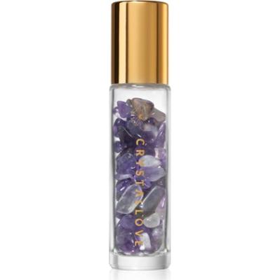 Crystallove Amethyst Oil Bottle roll-on z kryształkami napełnialny 10 ml