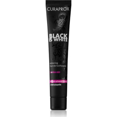 Curaprox Black is White wybielająca pasta do zębów z aktywnym węglem i hydroksyapatytem smak Fresh Lime-Mint 90 ml