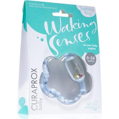 Curaprox Baby Waking Senses gryzak ze szczoteczką do masażu i grzechotką 1 szt.