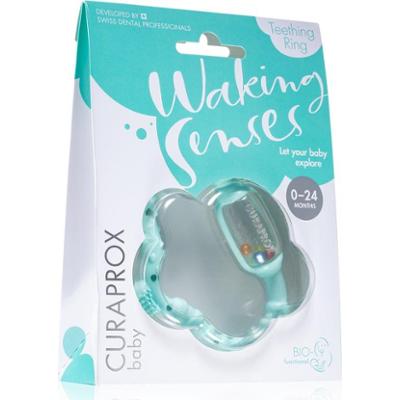 Curaprox Baby Waking Senses gryzak ze szczoteczką do masażu i grzechotką 1 szt.