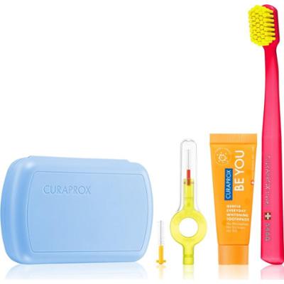 Curaprox Travel Set zestaw podróżny do zębów, języka i dziąseł Blue