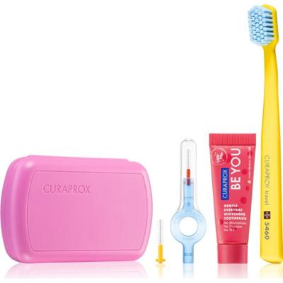 Curaprox Travel Set zestaw podróżny do zębów, języka i dziąseł Pink