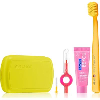Curaprox Travel Set zestaw podróżny do zębów, języka i dziąseł Green