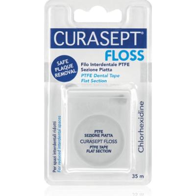 Curasept Dental Tape PTFE Flat Section teflonowa taśma dentystyczna ze środkiem antybakteryjnym 35 m
