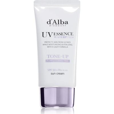 d'Alba Waterfull Purple Correcting Tone-Up Sun Cream tonujący krem do opalania do rozjaśnienia i nawilżenia SPF 50+ 50 ml