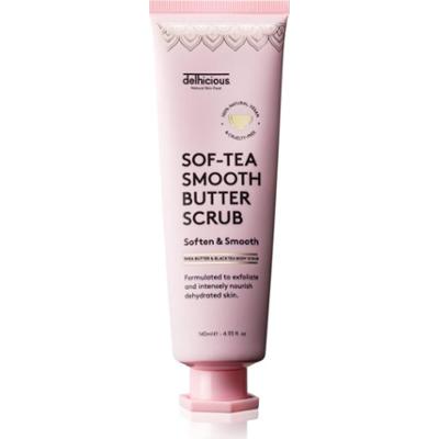 delhicious Sof-Tea Smooth Butter Scrub nawilżający peeling do ciała z efektem złuszczającym 140 ml