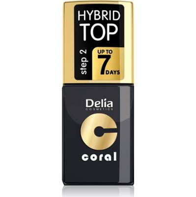 Delia Cosmetics Coral Nail Enamel Hybrid Gel top na lakier hybrydowy 11 ml
