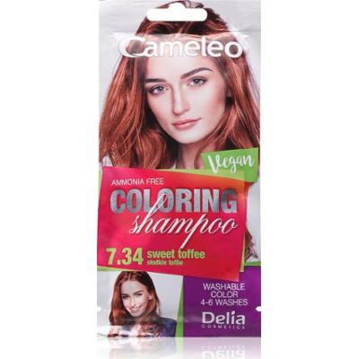 Delia Cosmetics Cameleo Coloring Shampoo szampon tonujący do włosów odcień 7.34 Sweet Toffee 40 ml