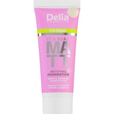 Delia Cosmetics It's Real Matt podkład matujący odcień 101 porcelain 30 ml