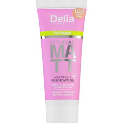 Delia Cosmetics It's Real Matt podkład matujący odcień 103 Warm Beige 30 ml