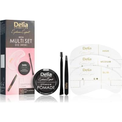Delia Cosmetics Eyebrow Expert Zest paleta do regulacji brwi odcień 1.1 Graphite Black 1 szt.
