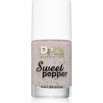 Delia Cosmetics Sweet Pepper Black Particles lakier do paznokci odcień 02 Apricot 11 ml