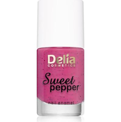 Delia Cosmetics Sweet Pepper Black Particles lakier do paznokci odcień 08 Berry 11 ml