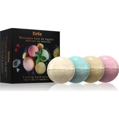 Delia Cosmetics Fizzing Bath Bombs Fruity Mix zestaw upominkowy do kąpieli 4x100 g