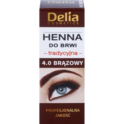 Delia Cosmetics Henna farbka do brwi odcień 4.0 Brown 2 g + 2 ml