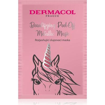 Dermacol Beautifying Peel-Off Metallic Mask maska złuszczająca z efektem rozświetlającym 15 ml