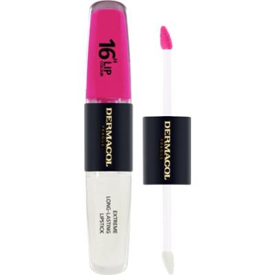 Dermacol 16H Lip Colour długotrwała pomadka i błyszczyk do ust odcień 08 Pink Tastic 2x4 ml