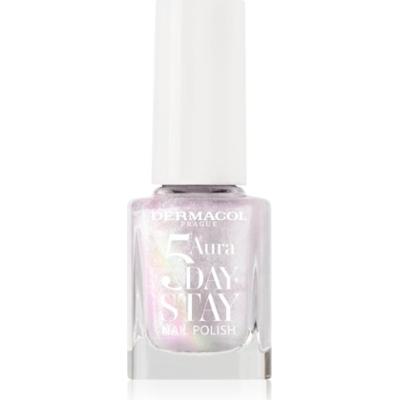 Dermacol 5 Day Stay Aura długotrwały lakier do paznokci z perłowym blaskiem odcień 67 Cream Pearl 11 ml